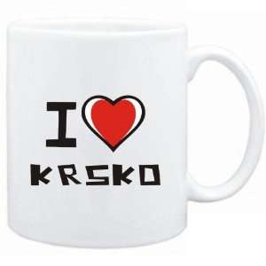  Mug White I love Krsko  Cities
