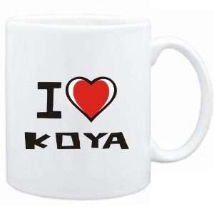  Mug White I love Koya  Languages