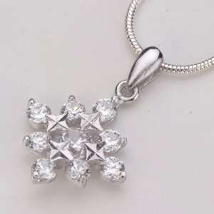  Pugster Shinning Star 925 Sterling Silver Pendant Necklace 