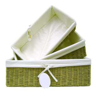  Decorative Living Seagrass Nesting Baskets, Set of 3