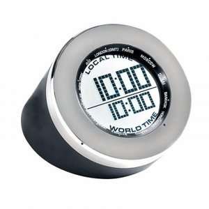    Seth Thomas Black World Time Multifunction Clock Electronics