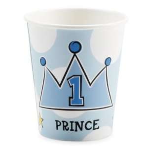  Lil Prince 1st Birthday 9 oz. Cups (8) Party Supplies 