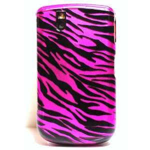  Hot Pink with Black Zebra Stripe Blackberry 9650 Bold 2 