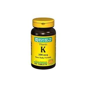  Vitamin K 100mcg   Once Daily Formula, 100 tabs Health 