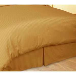 King Tailored Bed Skirt 300TC 100% Egyptian Cotton   Stripe Bronze