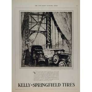  1926 Ad Kelly Springfield Tire Suspension Bridge Kubler 