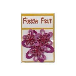  Fiesta Felt Embellishments Amor Flowers 7ct (6 Pack) Pet 