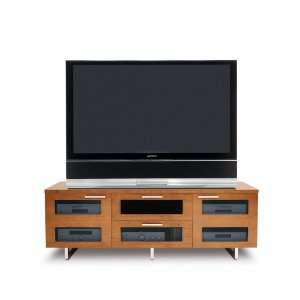   , Triple Wide Enclosed Cabinet   Natural Stained Cherry Electronics