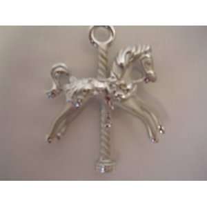 Carousel Horse Silver Toned 2 Jewelry Pin