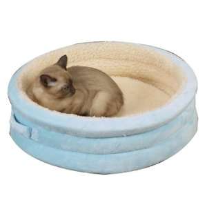   Savvy Tabby Pet Cat Dog Snuggler Berber Bed Blue 18