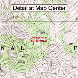   Topographic Quadrangle Map   Wildcat Peak, Nevada (Folded/Waterproof