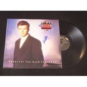 Rick Astley Whenever you Need Somebody Hand Signed Autographed Record 