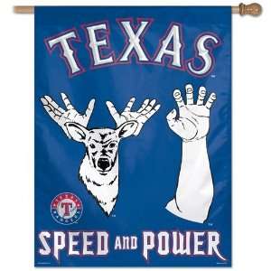 Texas Rangers Banner 2010 Speed and Power Flag  Sports 