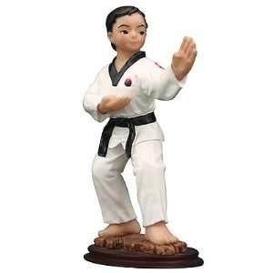   Taekwondo figurine, hand block, martial arts gift