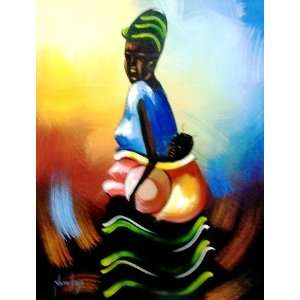  African Mother Profile Painting
