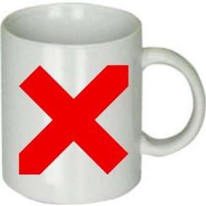  Big Red X Ceramic Coffee Mug 