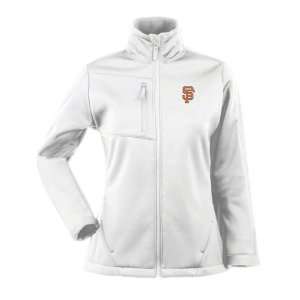 San Francisco Giants Womens White Traverse Bonded Soft Shell Jacket 