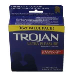  Trojan Ultra Pleasure Spermicidal Lubricant Condoms 36 PK 
