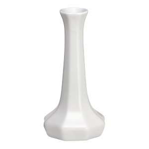  Tablecraft 385 5 3/4 White Ceramic Pedestal Bud Vase 1DZ 