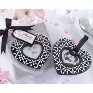  Follow Your Heart Black and White Luggage Tag (Set of 6 