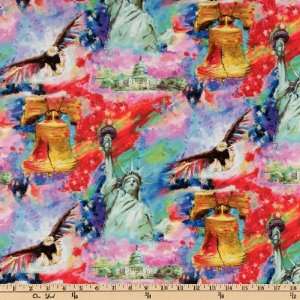  44 Wide America The Beautiful Collage Multi Fabric By 