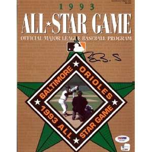  Barry Bonds Autographed 1993 MLB All Star Game Program PSA 