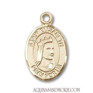  St. Elizabeth of Hungary Small 14kt Gold Medal Jewelry