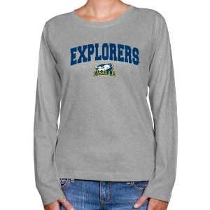 NCAA La Salle Explorers Ladies Logo Arch Long Sleeve Classic Fit T 