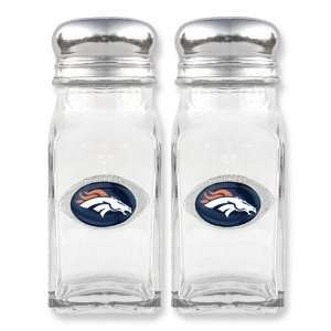  NFL Broncos Glass Salt and Pepper Shakers Kitchen 