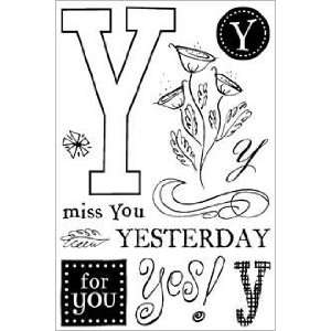  Letter Y Theme Clear Rubber Stamp Set   CL025