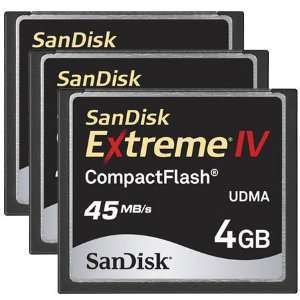  SanDisk 4 GB Extreme IV Compact Flash Memory Card   Pack 