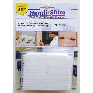 Handi Shim HS1840WH Plastic Construction Shims / Spacers, 40 Pack, 1/8 