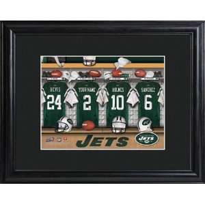  NFL Locker Room Print w/Wood Frame   Jets Sports 