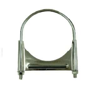   Chrome Plated Round U Bolt Guillotine Exhaust Clamp Automotive