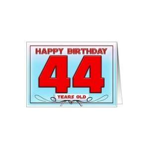  Happy birthday   44 years old Card Toys & Games