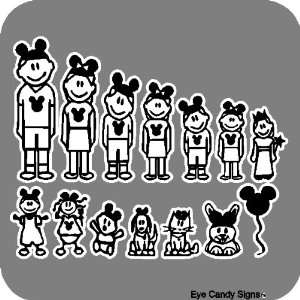  Disney Family Car Decals Stickers Graphics Patio, Lawn 