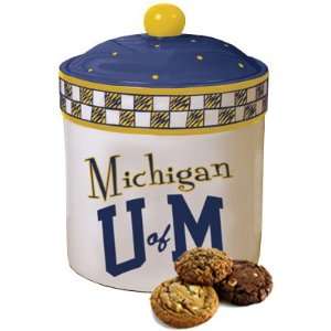 Memory Company Michigan Wolverines Ceramic Cookie Jar  