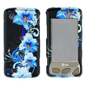Premium   LG VX8575/Chocolate Touch Blue Flower Cover   Faceplate 