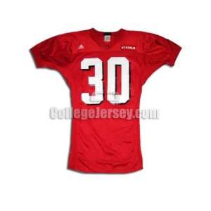   No. 30 Game Used Louisville Adidas Football Jersey