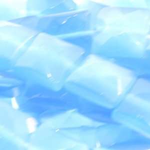  Blue Fiber Optic  Square Faceted   8mm Diameter, Sold by 16 Inch 
