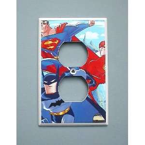 Justice League OUTLET Batman Superman Flash Switch Plate switchplate 