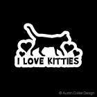 LOVE KITTIES Vinyl Decal Car Sticker   Cute Kitty Cat