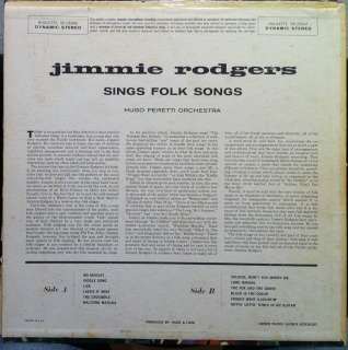 JIMMIE RODGERS sings folk songs LP VG+ SR 25042 Vinyl 1959 Stereo Rare 