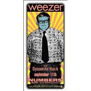 Weezer Houston Original Concert Poster SIGNED 2000 