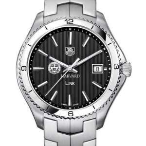  Harvard TAG Heuer Mens Link Watch with Black Dial Sports 