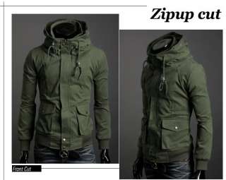   slim fit hoodie straight design short coat jacket 3color 4sizes  