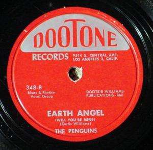 RARE The Penguins EARTH ANGEL 78 Record RED DOOTONE 348  