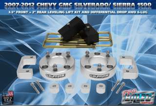 07 11 Silverado Sierra 3.5 + 2 Full Leveling Lift Kit with 