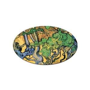  Tree Roots and Trunks By Vincent Van Gogh Oval Sticker 