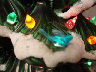 Atlantic Mold Lighted Ceramic Snow Christmas Tree 21  